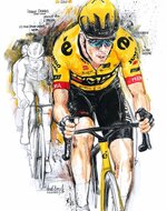 SOLO! Rohan Dennis, Jumbo-Visma, gewinnt die 2. Etappe der 23. Tour Down Under 2023.jpg