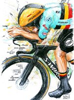 Der Olympiasieger Remco Evenepoel, Belgien (Soudal Quick-Step), gewinnt zum 3. Mal in Folge (...jpeg